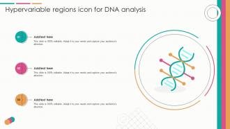 Hypervariable Regions Icon For Dna Analysis Ppt Presentation