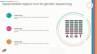 Hypervariable Regions Icon For Genetic Sequencing Ppt Powerpoint
