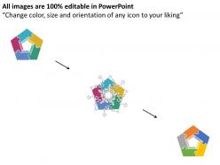 Ia business strategy pentagon diagram and icons flat powerpoint design