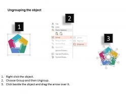 Ia business strategy pentagon diagram and icons flat powerpoint design