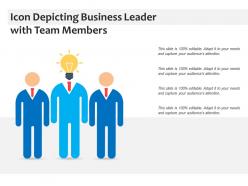 Icon depicting business leader with team members