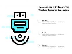 Icon depicting usb adaptor for wireless computer connection
