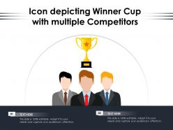 Icon depicting winner cup with multiple competitors