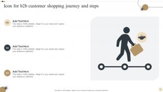 Icon For B2B Customer Shopping Journey And Steps
