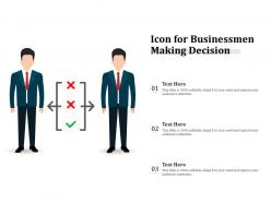 Icon for businessmen making decision