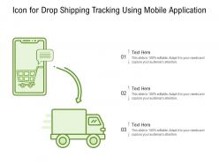 Icon for drop shipping tracking using mobile application