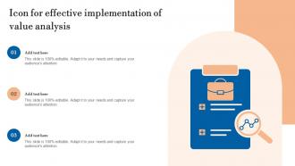 Icon For Effective Implementation Of Value Analysis