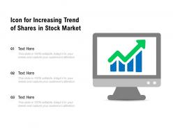 Icon for increasing trend of shares in stock market