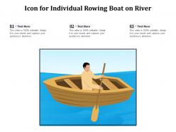 Icon for individual rowing boat on river