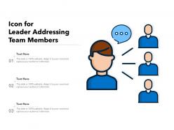 Icon for leader addressing team members