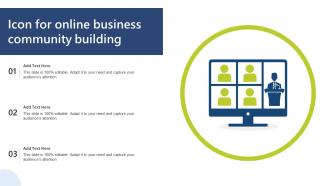Icon For Online Business Community Building