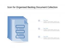 Icon for organised backlog document collection