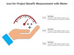 Icon for project benefit measurement with meter