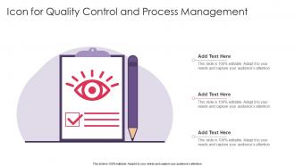Icon For Quality Control And Process Management