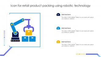 Icon For Retail Product Packing Using Robotic Technology