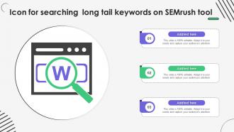 Icon For Searching Long Tail Keywords On Semrush Tool