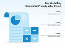 Icon illustrating commercial property value report