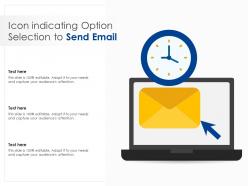 Icon indicating option selection to send email