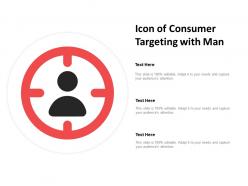 Icon of consumer targeting with man