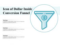 Icon of dollar inside conversion funnel