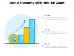 Icon of increasing utility rate bar graph