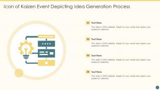 Icon Of Kaizen Event Depicting Idea Generation Process