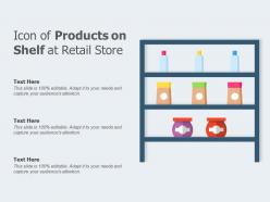 Icon of products on shelf at retail store