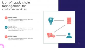 Icon Of Supply Chain Management For Customer Services