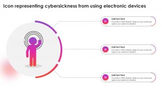 Icon Representing Cybersickness From Using Electronic Devices Ppt Sample