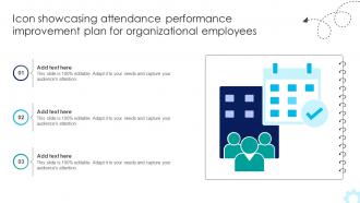 Icon Showcasing Attendance Performance Improvement Plan For Organizational Employees Improvement SS