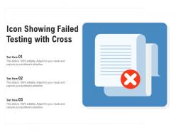 Icon showing failed testing with cross