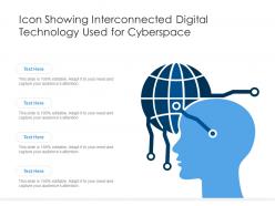 Icon showing interconnected digital technology used for cyberspace