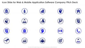 Icon slide for web and mobile application software company pitch deck