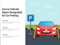 Icon to indicate space designated for car parking