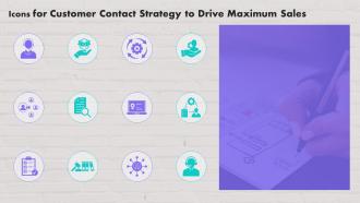 Icons For Customer Contact Strategy To Drive Maximum Sales Ppt Slides Background Designs