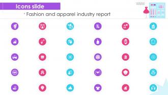Icons Slide Fashion And Apparel Industry Report IR SS