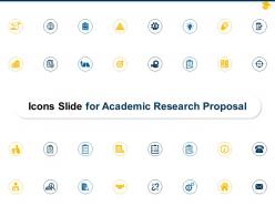 Icons slide for academic research proposal ppt powerpoint presentation design