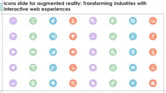 Icons Slide For Augmented Reality Transforming Industries With Interactive Web Experiences TC SS