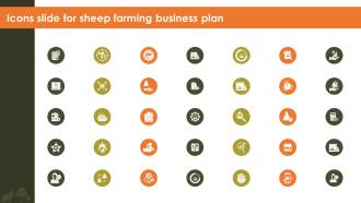 Icons Slide For Business Plan Sheep Farming BP SS