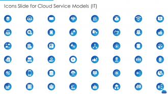 Icons slide for cloud service models it