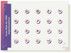 Icons slide for crm implementation ppt topics