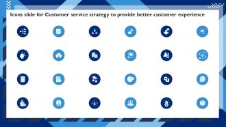 Icons Slide For Customer Service Strategy To Provide Better Customer Experience Strategy SS V