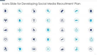 Icons Slide For Developing Social Media Recruitment Plan