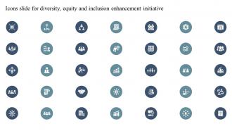 Icons Slide For Diversity Equity And Inclusion Enhancement Initiative Ppt Icon Display