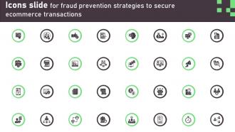 Icons Slide For Fraud Prevention Strategies To Secure Ecommerce Transactions Ppt Example