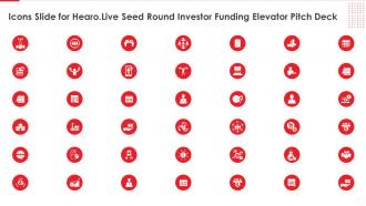 Icons Slide For Hearo Live Seed Round Investor Funding Elevator Pitch Deck