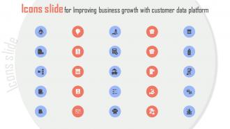 Icons Slide For Improving Business Growth With Customer Data Platform MKT SS V