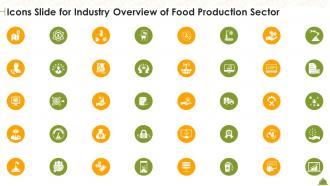 Icons Slide For Industry Overview Of Food Production Sector