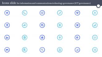 Icons Slide For Information And Communications Technology Governance Ict Governance