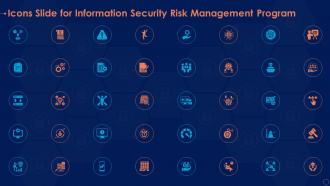 Icons slide for information security risk management program ppt pictures layout ideas